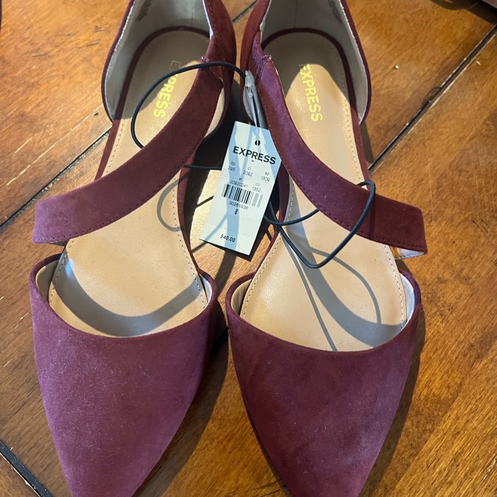 Express Maroon Women's Flats